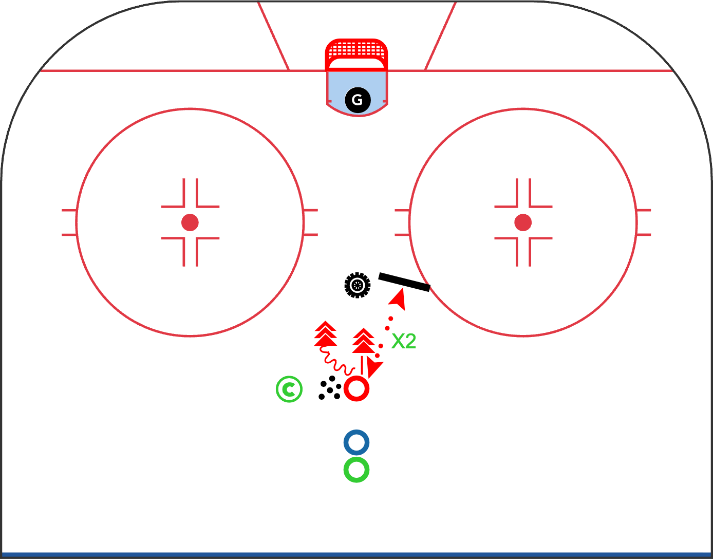 Two quick shots off the bumper drill.
