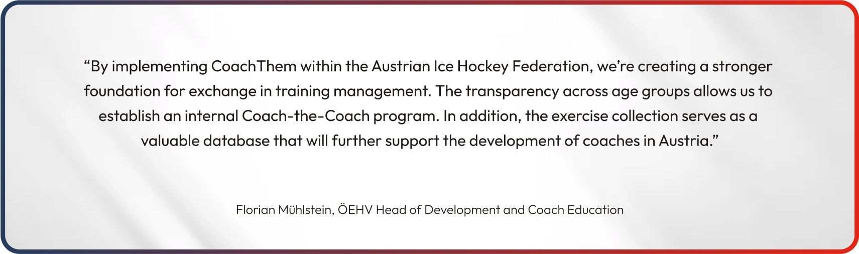 CoachThem partners with Austrian Ice Hockey Association ÖEHV for digital coaching platform