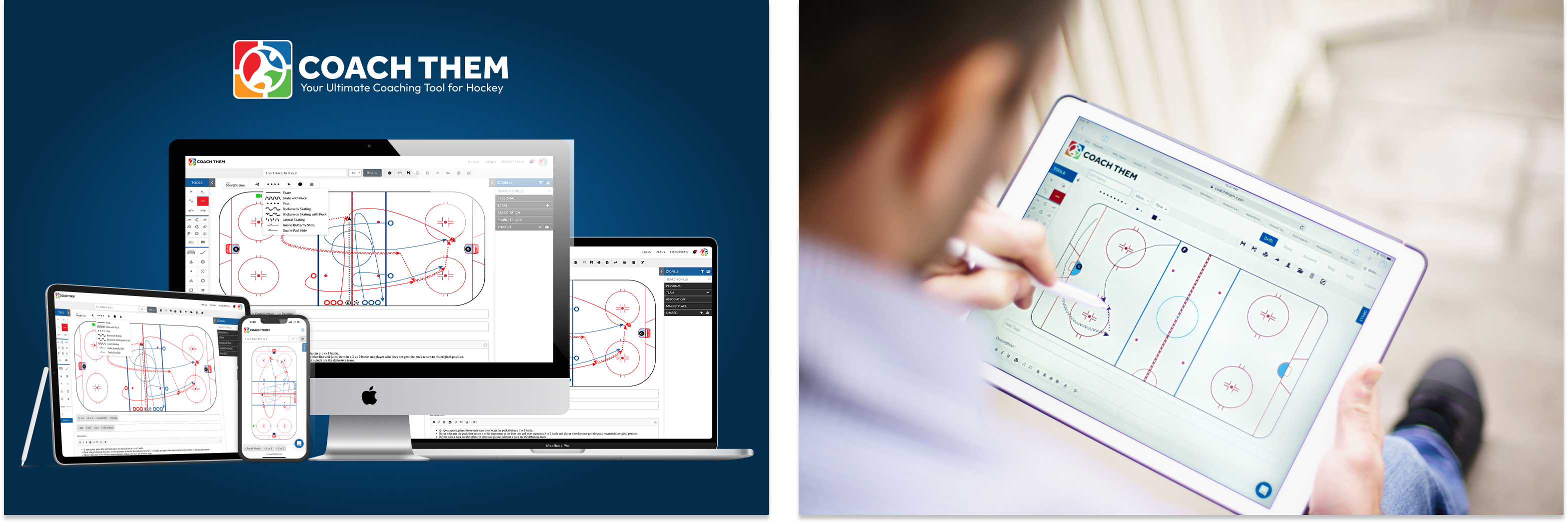 CoachThem, digital coaching tool, Mike Weaver, NHL, hockey drills, online coaching tool